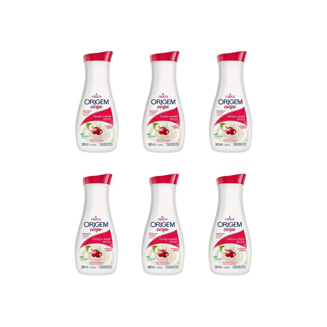 Hidratante Corporal Origem 380ml Cereja Avela – Kit C / 6un