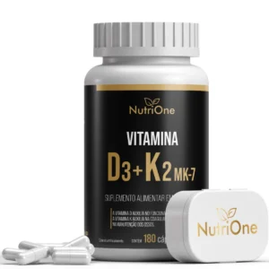 Vitamina D3 + K2 Mk7 Alta Concentração 180 Cáps – Nutrione