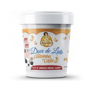 Pasta de Amendoim Integral Gourmet (1,05Kg) – Sabor: Doce de Leite C/ Castanha de Caju