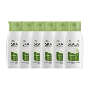 Kit 6 Loção Creme Hidratante Corporal Erva Doce Vegano Skala
