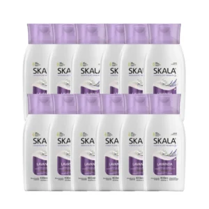 Kit 12 Loção Creme Hidratante Corporal Lavanda Vegano Skala
