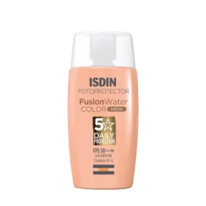 Isdin Fusion Water 5 Stars Fps50 Color Média – Protetor Solar Facial com Cor 50ml