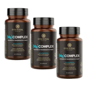 Kit 3x Mg Complex – 4 Tipos de Magnésio – 90 cápsulas – Essential Nutrition
