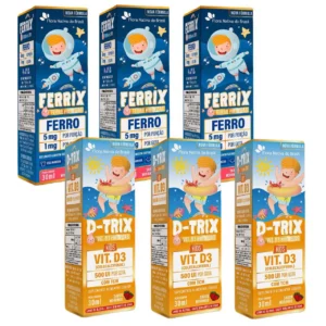3x Ferrix Ferro + 3x D Trix Vitamina D3 – Kids- Flora Nativa