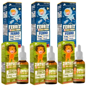 3X Ferrix Ferro + 3X Zintrix Zinco – Kids – Flora Nativa