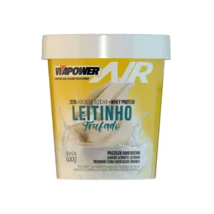 Pasta de Amendoim Air Sabores Gourmet (600g) – Sabor: Sorvete Leitinho Trufado C/ Choc. Branco