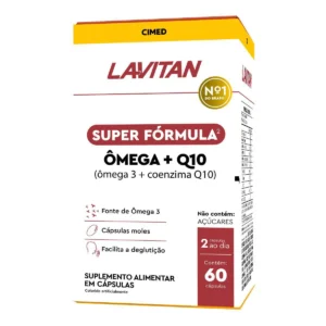 Ômega 3 + Coenzima Q10 Lavitan Ômega Q10 60 Cápsulas