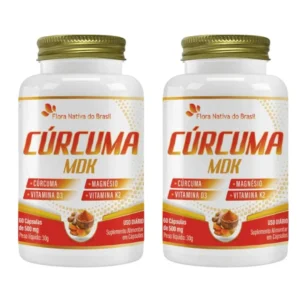 Kit 2x Cúrcuma Mdk (magnésio, Vitamina D3 e K2) 60 cápsulas Flora Nativa