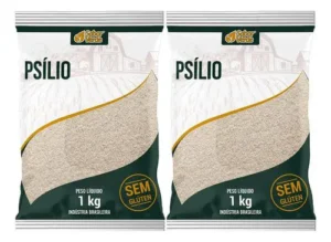 Psyllium Psilio em Flocos 2 X 1kg Sabor Verde