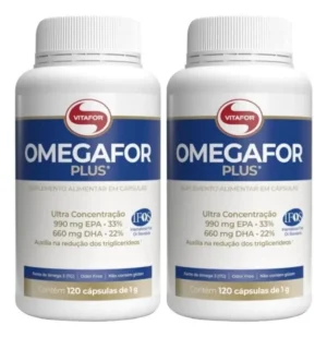 Kit 02 Omegafor Plus Ômega 3 120 Cápsulas Vitafor