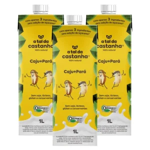 3x Bebida Vegetal Caju e para a Tal da Castanha 1 Litro