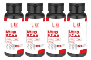 Kit 4un Bcaa 2:1:1 120 cápsulas sem Sabor