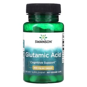 Ácido Glutâmico 500mg Swanson 60 Cápsulas Importado