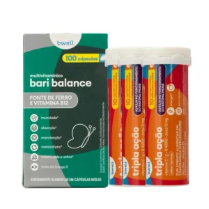 Kit Bwell Bari Balance 100 cápsulas + Vitamina C Tripla Ação 30 comprimidos