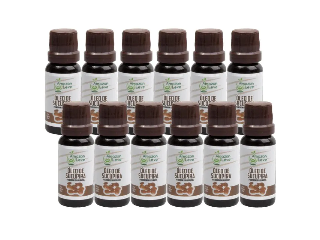 Kit 12Uni Óleos Vegetal Sucupiras Amazonleve 20Ml