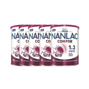 Kit Fórmula Infantil Nanlac Comfor Nestlé 1 a 3 anos 800g 5 unidades