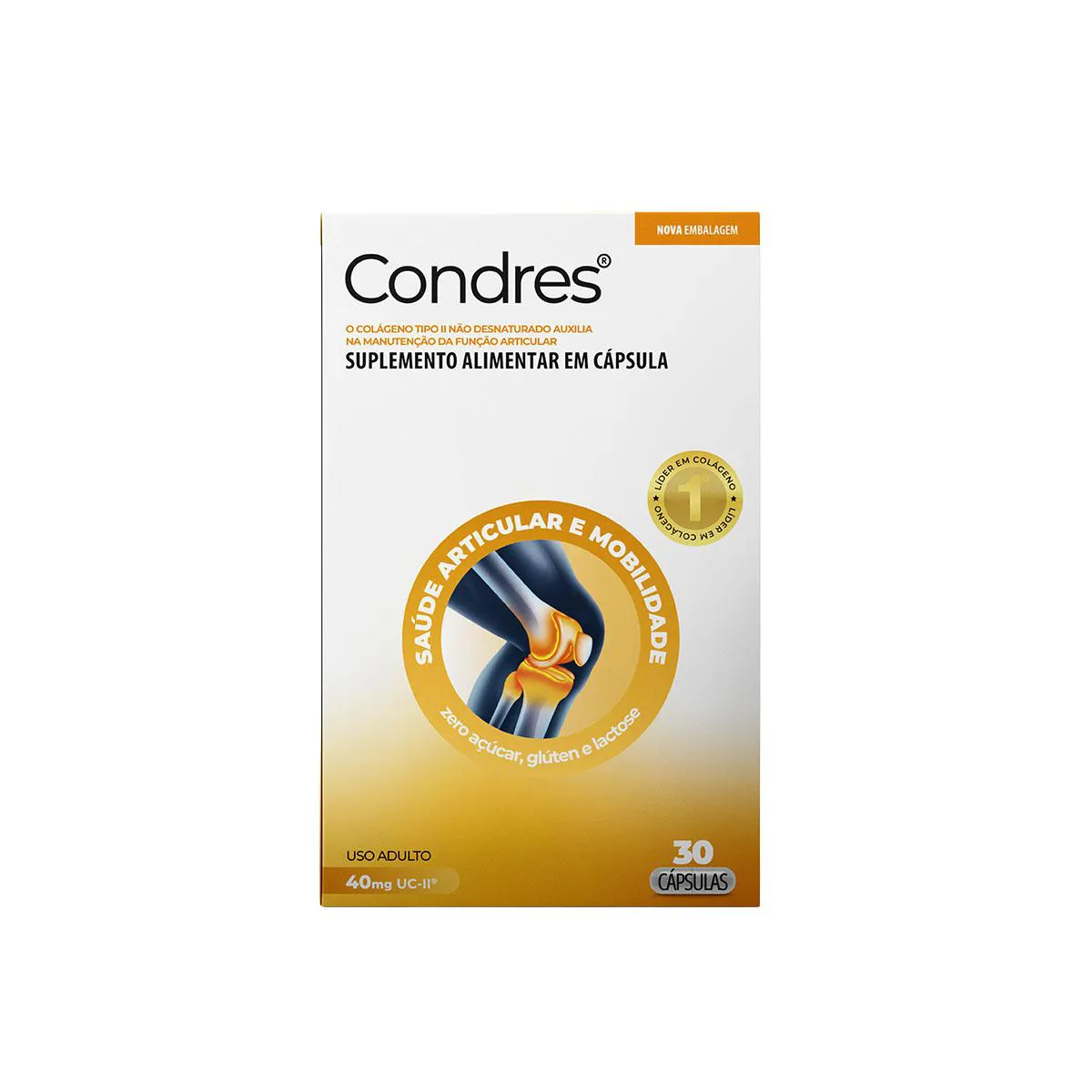 Colágeno Tipo II Não Hidrolisado Condres 30 cápsulas