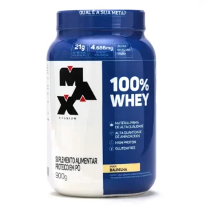 Whey Protein Max Titanium 100% Whey Baunilha 900g
