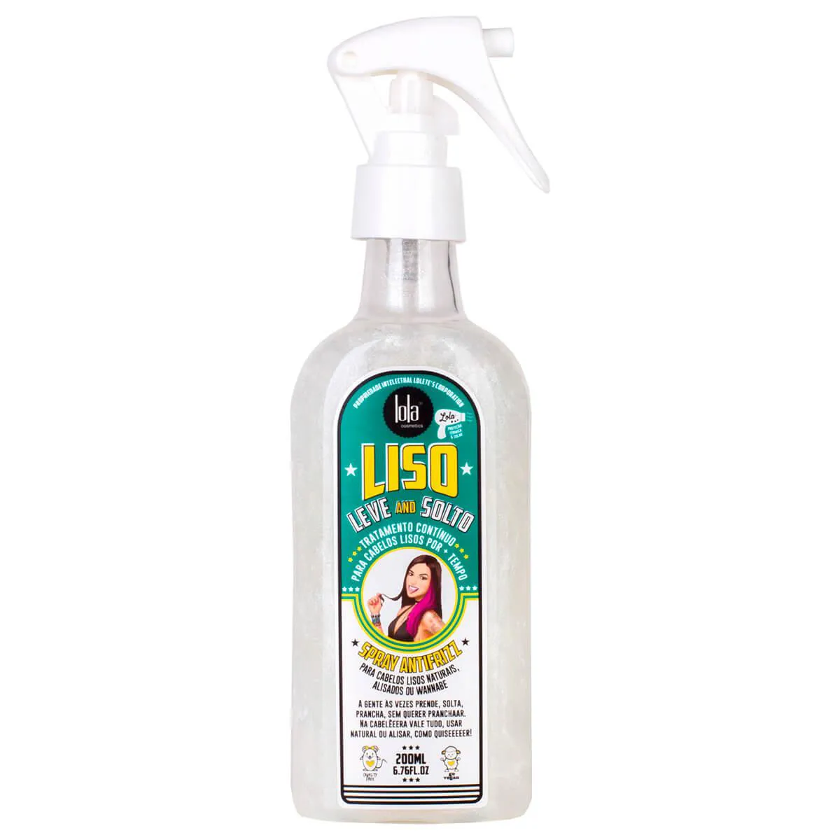 Spray para Cabelo Antifrizz Liso, Leve e Solto Lola Cosmetics com 200ml