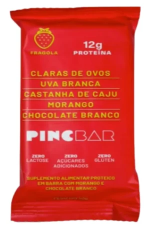 Kit Barra de Proteína Pincbar Fragola Sem Açúcar 50g 6 unidades