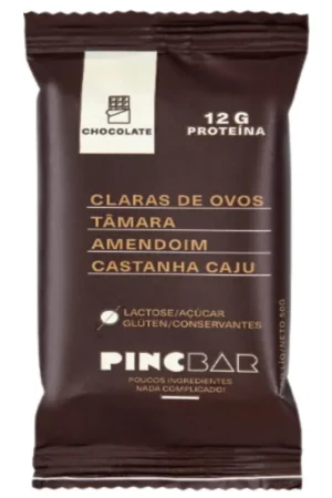 Kit 3x: Barra de Proteína Chocolate Sem Açúcar Pincbar 50g