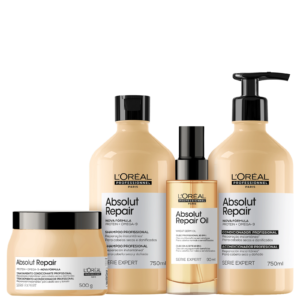 Kit L’Oréal Professionnel Serie Expert Absolut Repair Omega 9 + Protein Squad (4 Produtos)