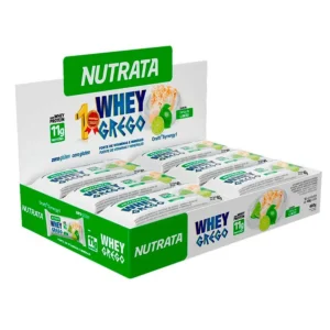 Whey Grego Bar Barrinha Sabor Torta de Limao Display C/ 12