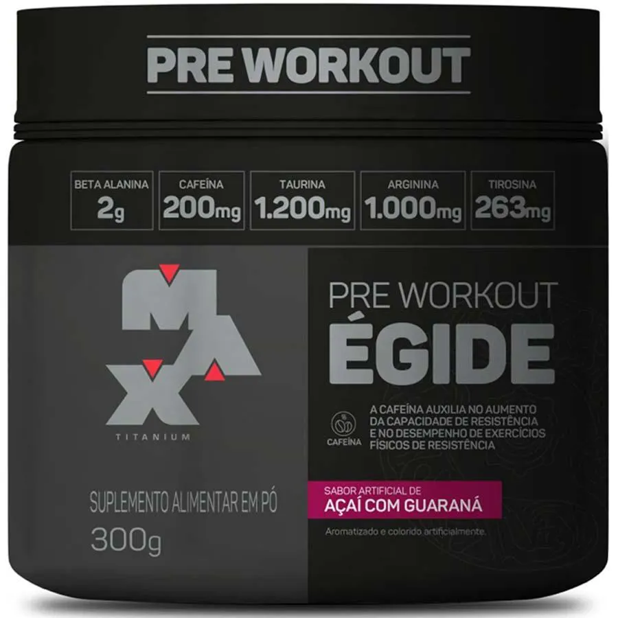 Pre Workout Égide Pote 300g Sabor Açaí com Guaraná – Novidade Max Titanium