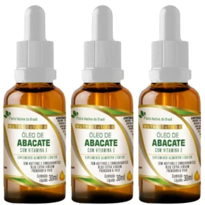 Kit 3x Óleo de Abacate com Vitamina e em Gotas 30ml – Flora Nativa