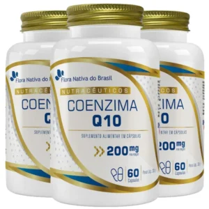Kit 3x Coenzima Q10 200mg 60 cápsulas – Flora Nativa
