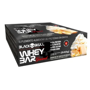 WHEY BAR GOURMET – 12 UNIDADES 45G CHOCOLATE BRANCO – BLACK SKULL