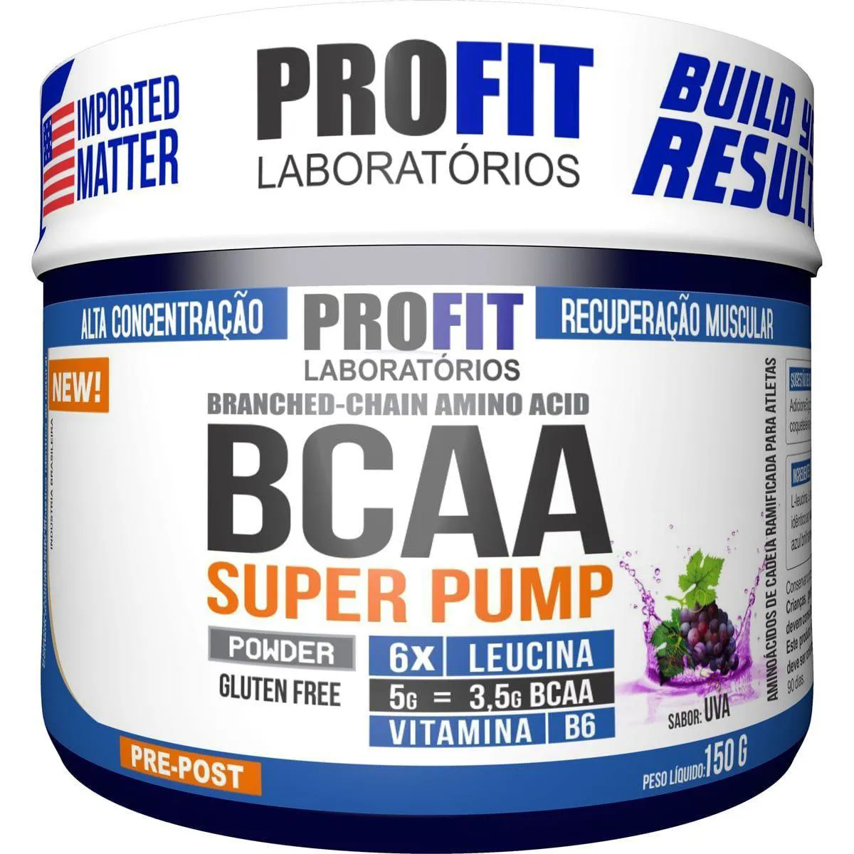 Bcaa Super Pump Powder 6:1:1 – 150G Uva – Profit