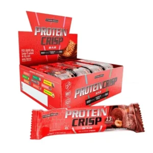 Barra de Proteína Whey Integralmedica Protein Crisp Trufa de Avelã 45g 12 unidades