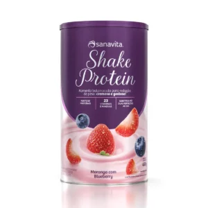 Shake Protein Morango com Blueberry