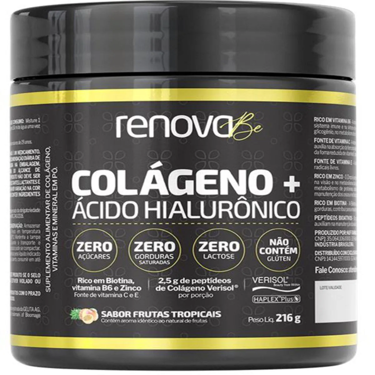 Colágeno Renova Be Ácido Hialurônico Sabor Frutas Tropicais 216g