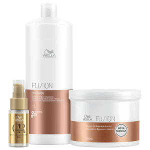 Kit Wella Professionals Fusion + Oil Reflections Trio Care (3 Produtos)