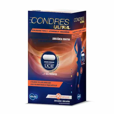 Suplemento Alimentar Condres Ultra Colágeno Tipo ll + Vitamina D – 90 cápsulas