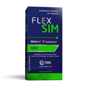 Flex Sim Trio Colágeno Tipo II + Ácido Hialurônico + Cúrcuma 30 Comprimidos TRB