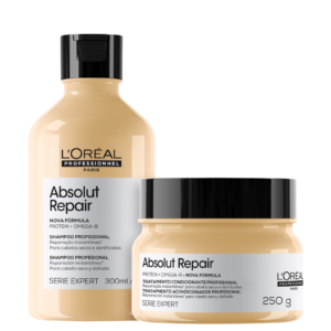 Kit L’Oréal Professionnel Serie Expert Absolut Repair Omega-9 + Protein Instant Resurfacing (2 Produtos)